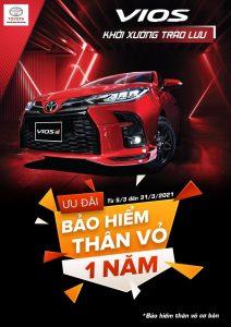 Cơ Hội Sở Hữu Toyota Vios 2021 Với Ưu Đãi Hấp Dẫn